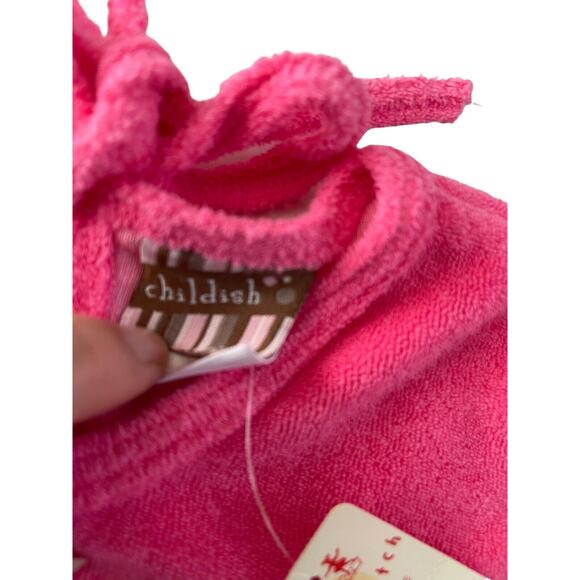 Boutique Childish Girls 5 Pink Terry Swim Beach Coverup Miss Independent #1978 - Picture 7 of 11